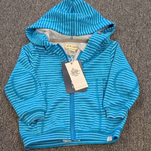 Me & Henry Other - Zara Kids Blue Striped Hoodie